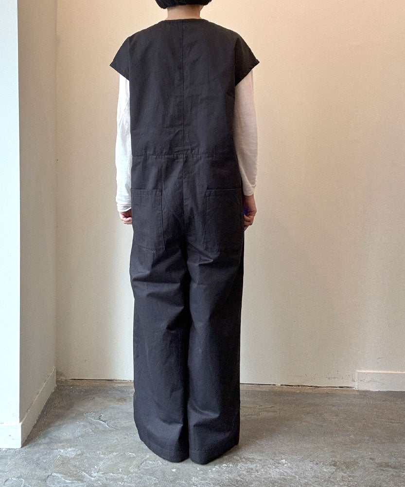 コットンリネンツイル　フレンチスリーブオールインワンサイズ1/UNIVERSALTISSU/TS250PT074