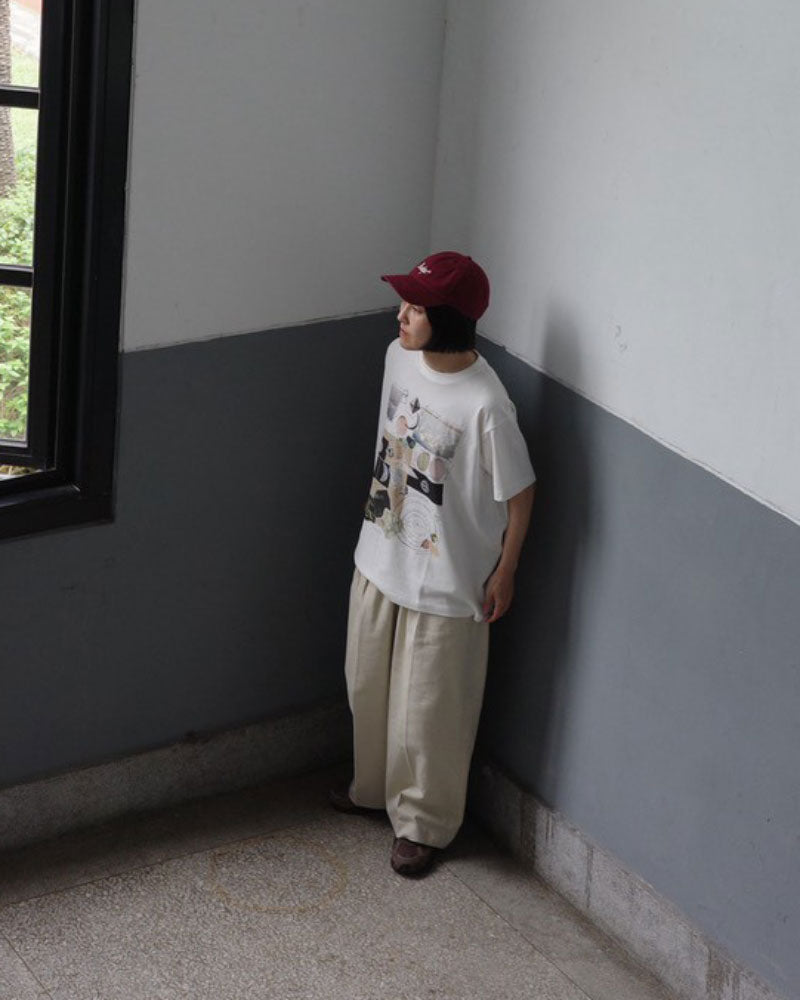 月と鉱石　半袖Tシャツ/SLN