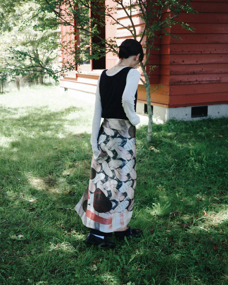 【受注】printed scarf fig garden /vent de moe