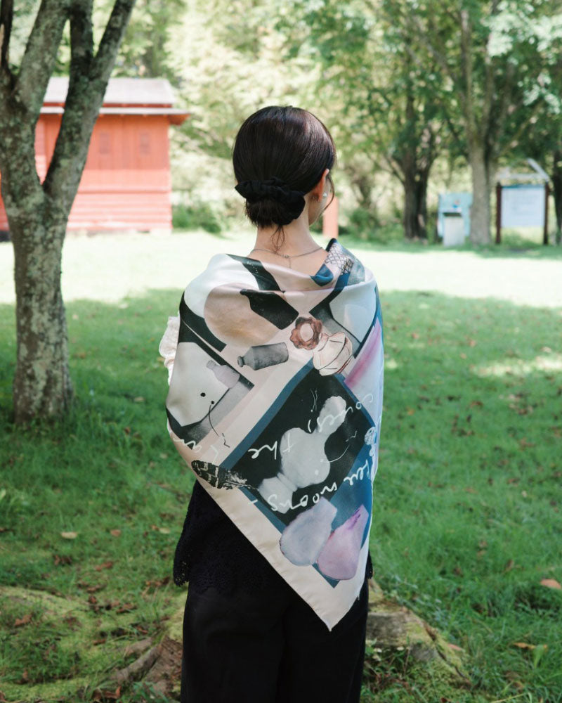 【受注】printed scarf bottles /vent de moe