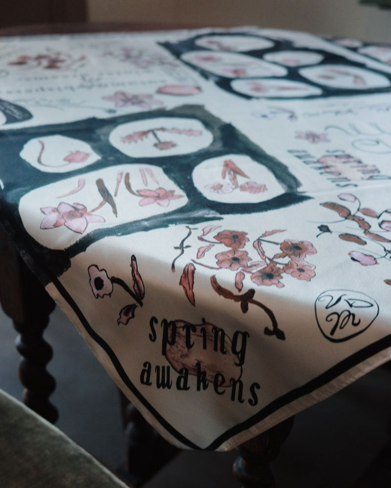 【受注】printed scarf little notes. /vent de moe