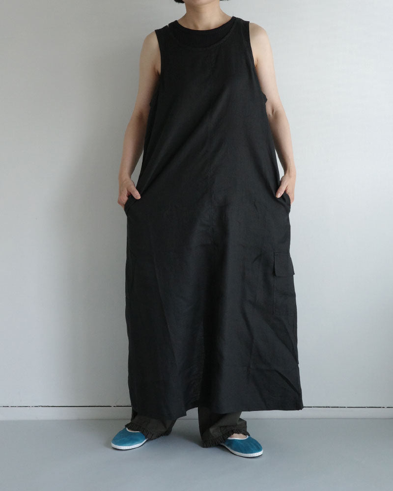 (sold)フレンチリネンカーゴワンピース/universaltissu/ TS252OP071