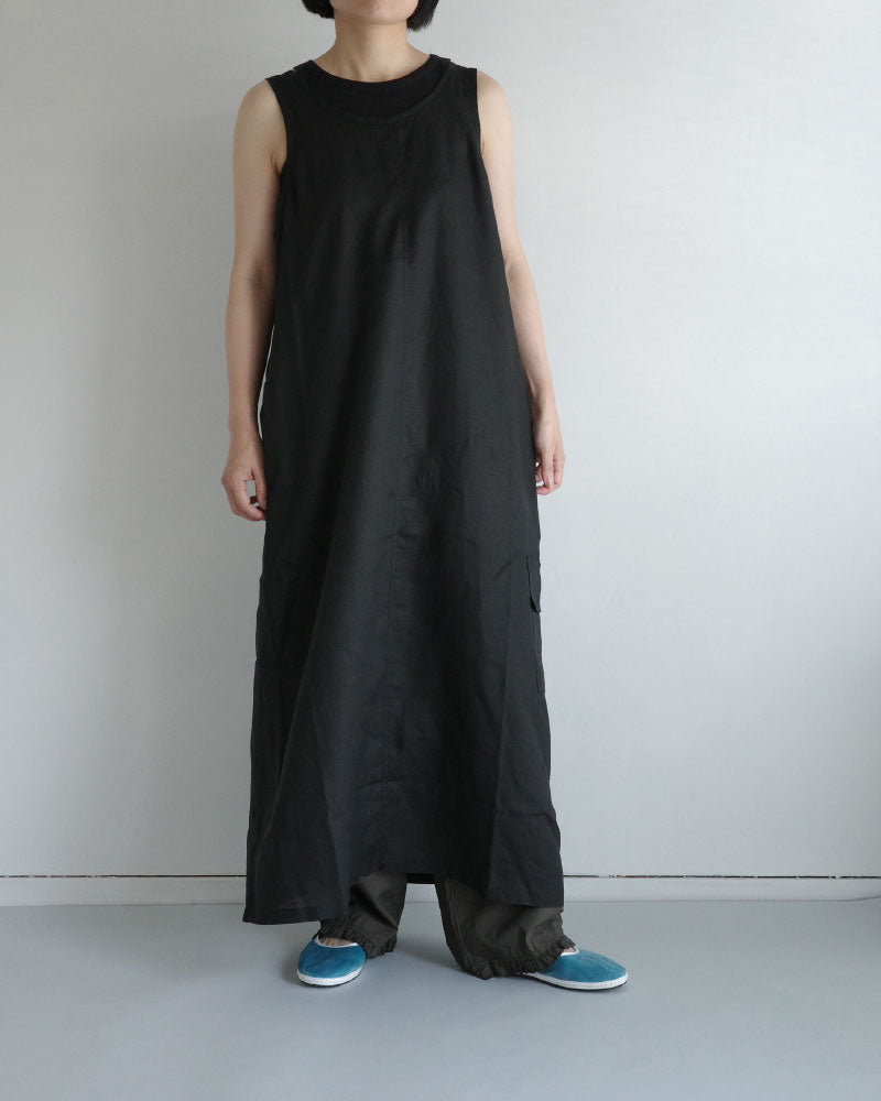 (sold)フレンチリネンカーゴワンピース/universaltissu/ TS252OP071