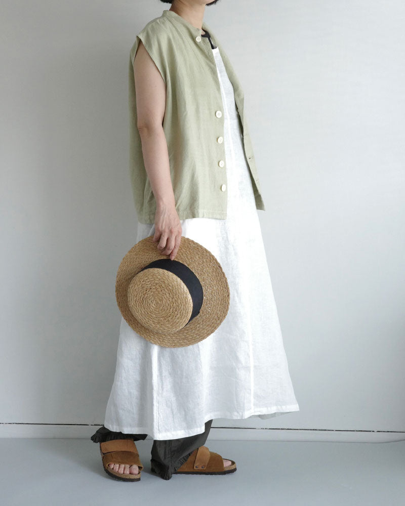 (sold)フレンチリネンカーゴワンピース/universaltissu/ TS252OP071