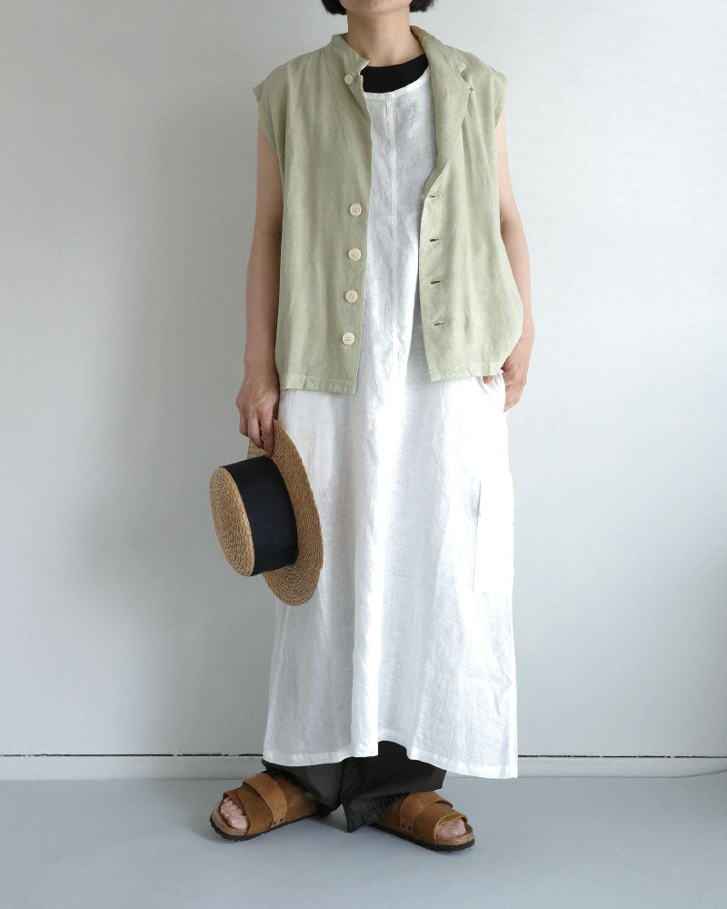 (sold)フレンチリネンカーゴワンピース/universaltissu/ TS252OP071