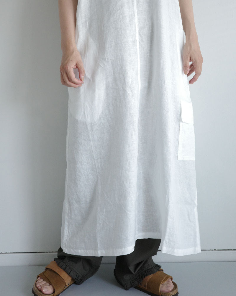 (sold)フレンチリネンカーゴワンピース/universaltissu/ TS252OP071