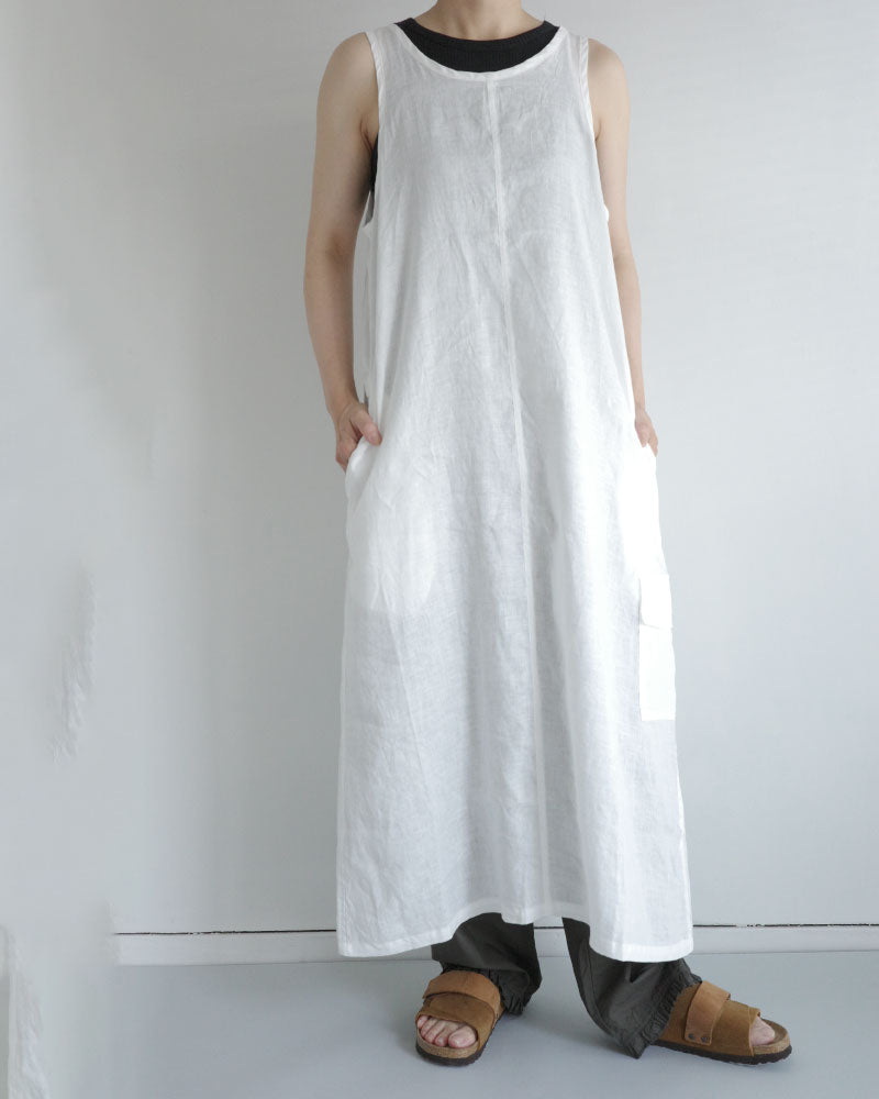 (sold)フレンチリネンカーゴワンピース/universaltissu/ TS252OP071
