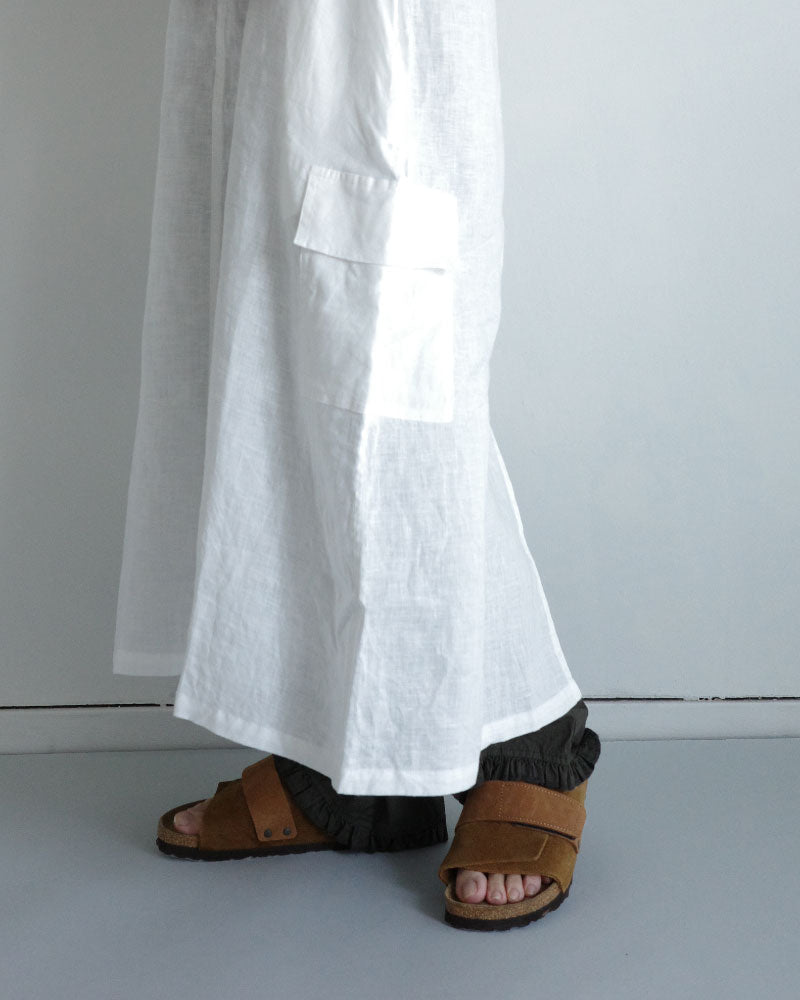 (sold)フレンチリネンカーゴワンピース/universaltissu/ TS252OP071