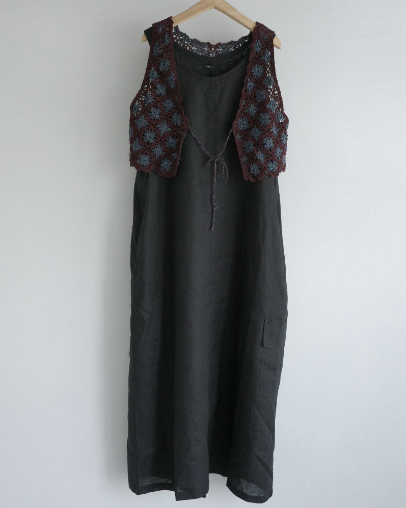 (sold)フレンチリネンカーゴワンピース/universaltissu/ TS252OP071