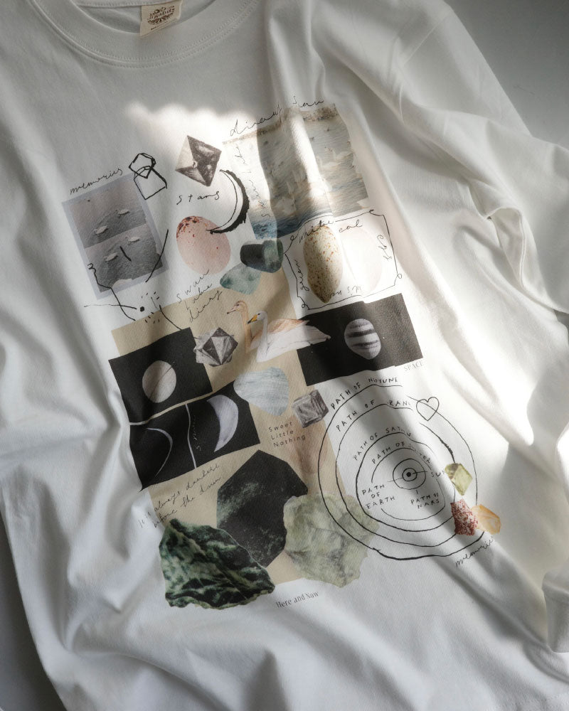 月と鉱石　ロングスリーブTシャツ