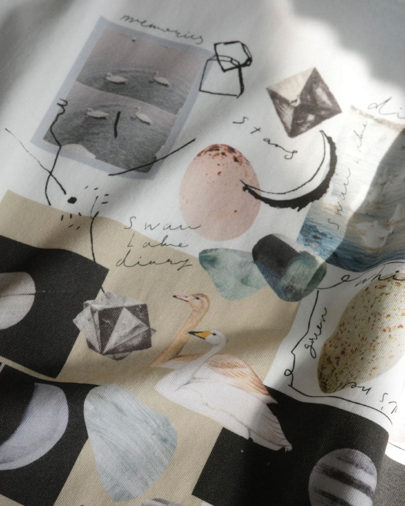 月と鉱石　半袖Tシャツ/SLN