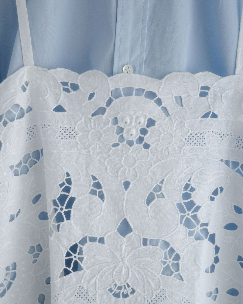 cutwork parts tablecloth apron dress/Hériter/H0-00-7045