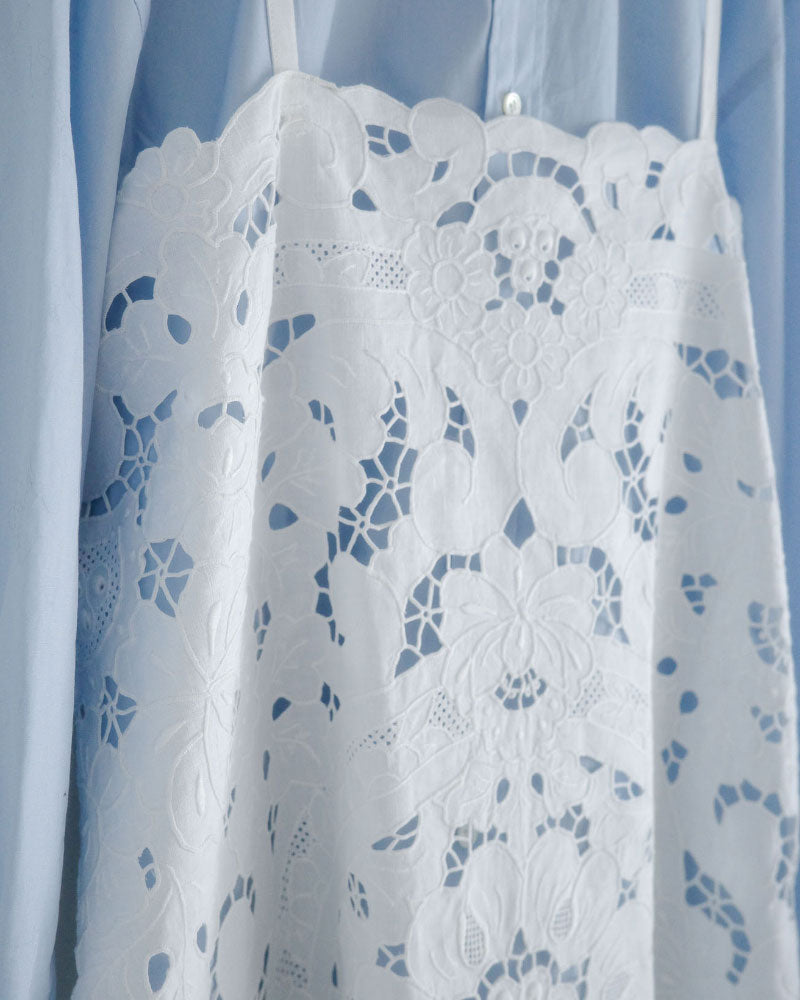 cutwork parts tablecloth apron dress/Hériter/H0-00-7045