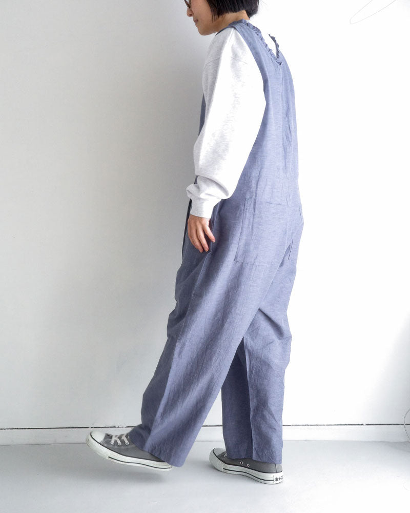 コットンキュプラリネン　リトルフリルサロペット/UNIVERSALTISSU/US261PT026