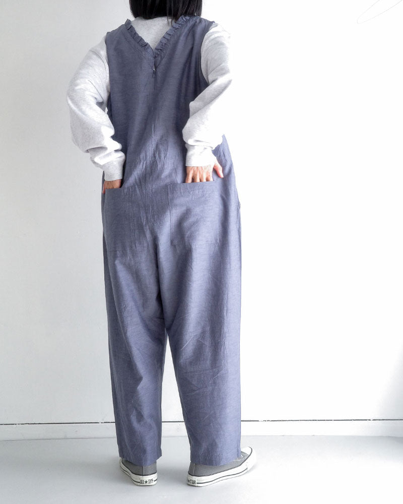 コットンキュプラリネン　リトルフリルサロペット/UNIVERSALTISSU/US261PT026