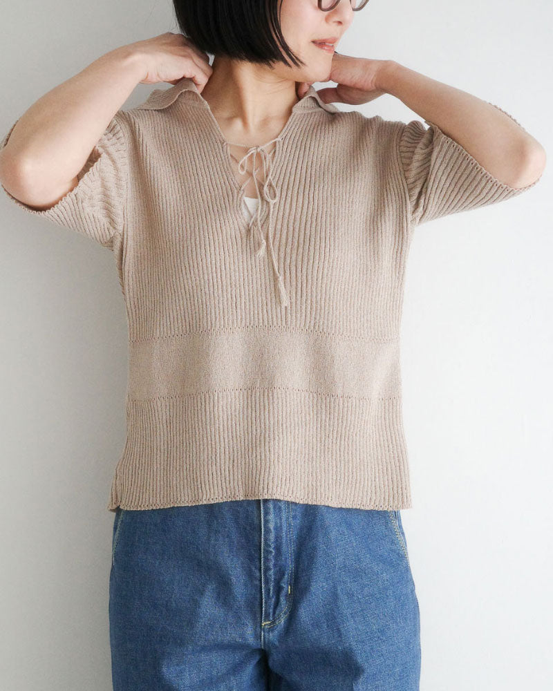Subtle Accent Knit polo/ JöICEADDED /J261KN05