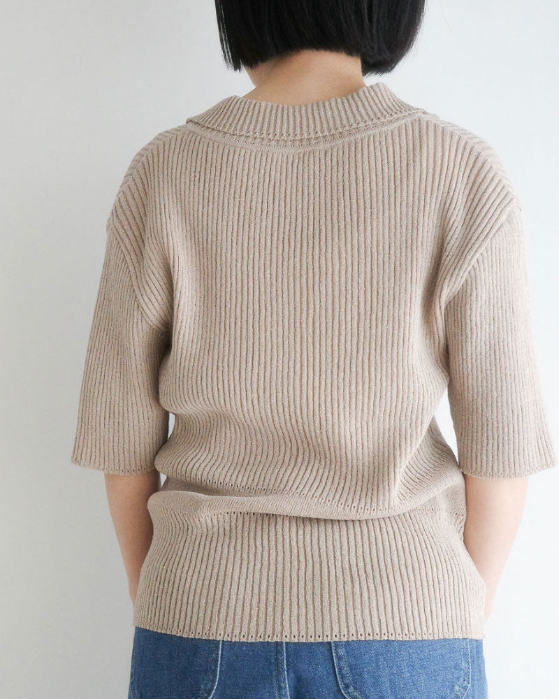 Subtle Accent Knit polo/ JöICEADDED /J261KN05