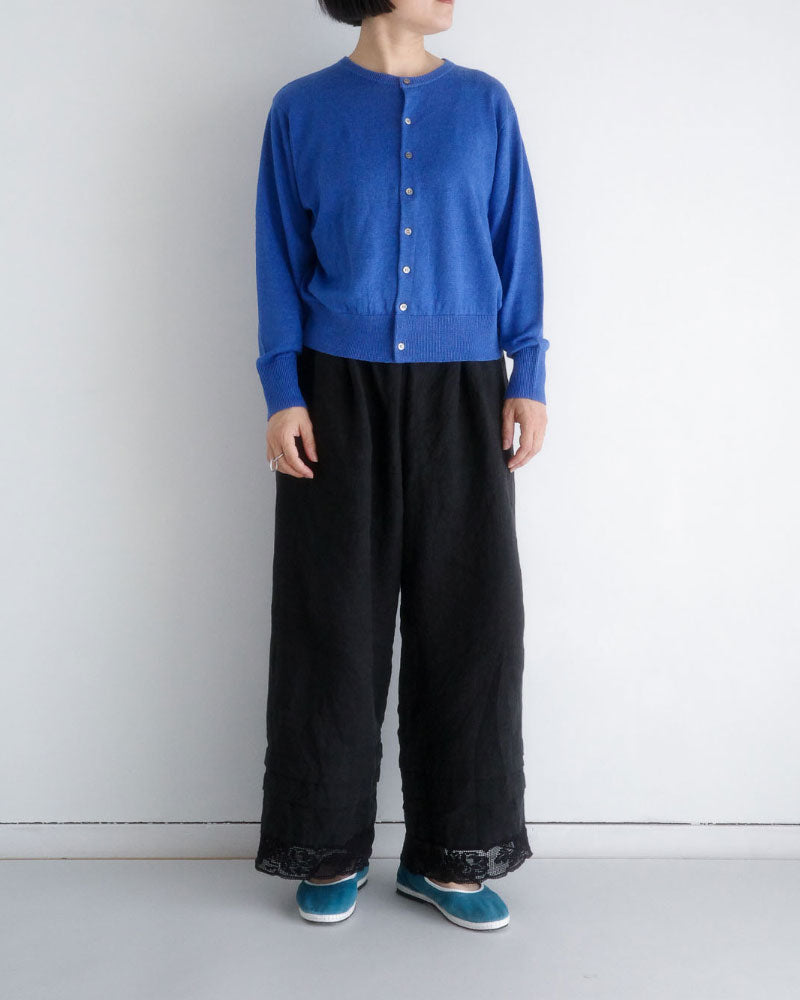 French Pure Linen クルーネックカーディガン/UNIVERSALTISSU/UT262KN001