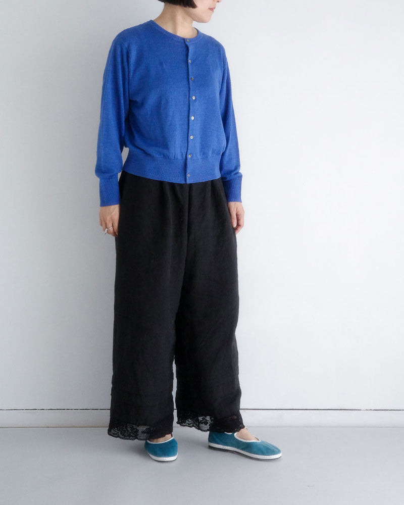 French Pure Linen クルーネックカーディガン/UNIVERSALTISSU/UT262KN001
