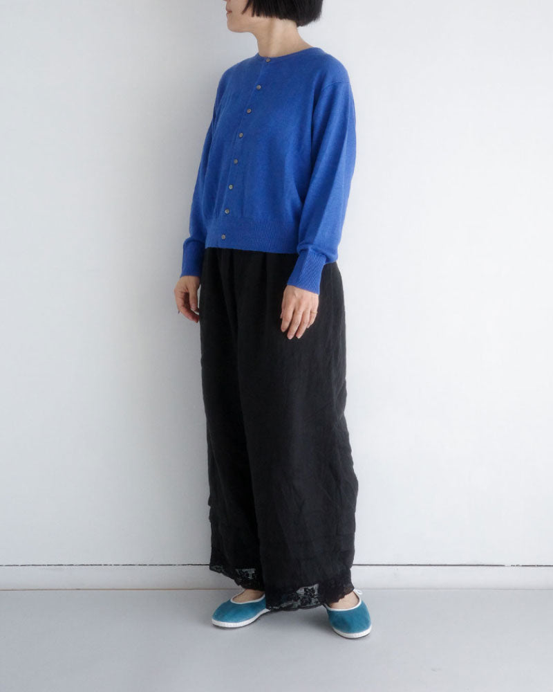 French Pure Linen クルーネックカーディガン/UNIVERSALTISSU/UT262KN001