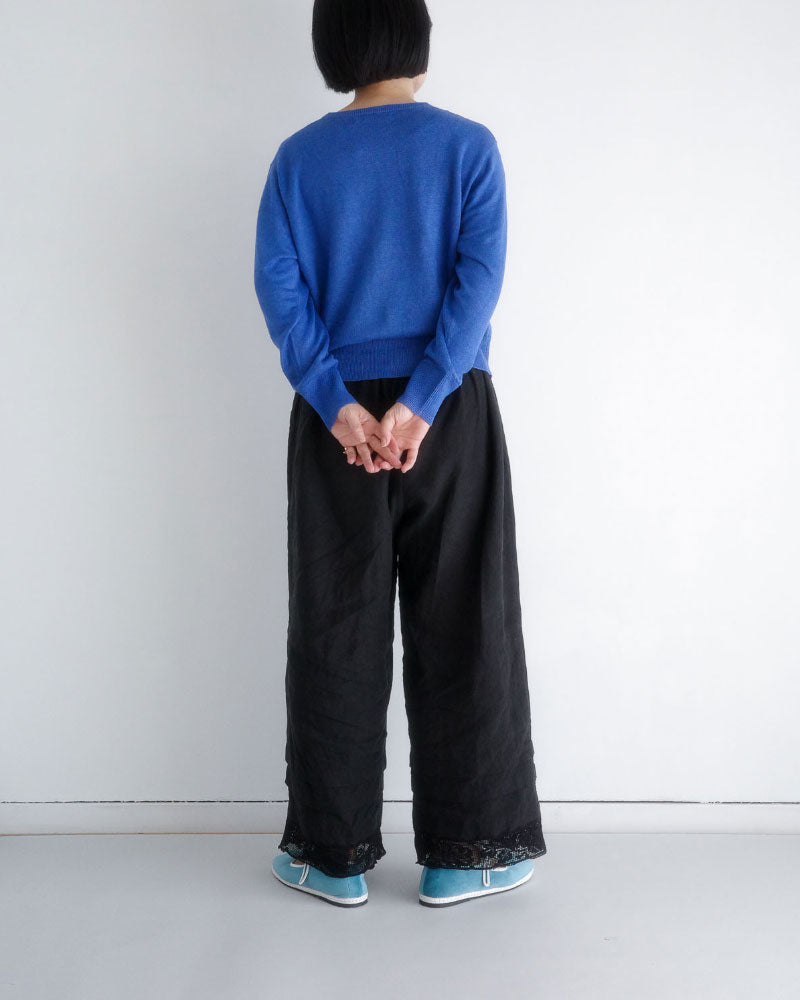 French Pure Linen クルーネックカーディガン/UNIVERSALTISSU/UT262KN001