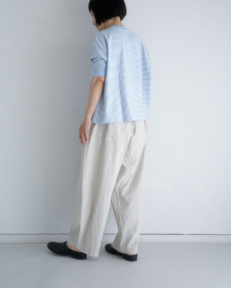 フレンチリネンサイドタックパンツ/UNIVERSALTISSU/UT262PT002