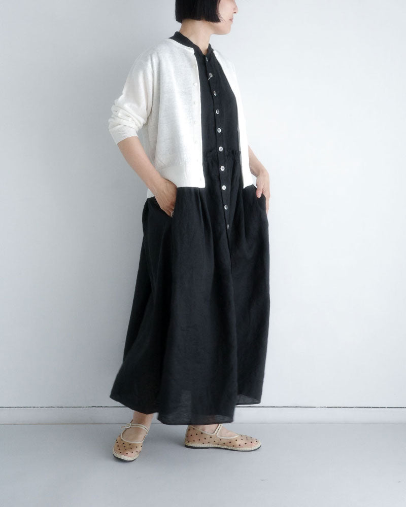 French Pure Linen クルーネックカーディガン/UNIVERSALTISSU/UT262KN001