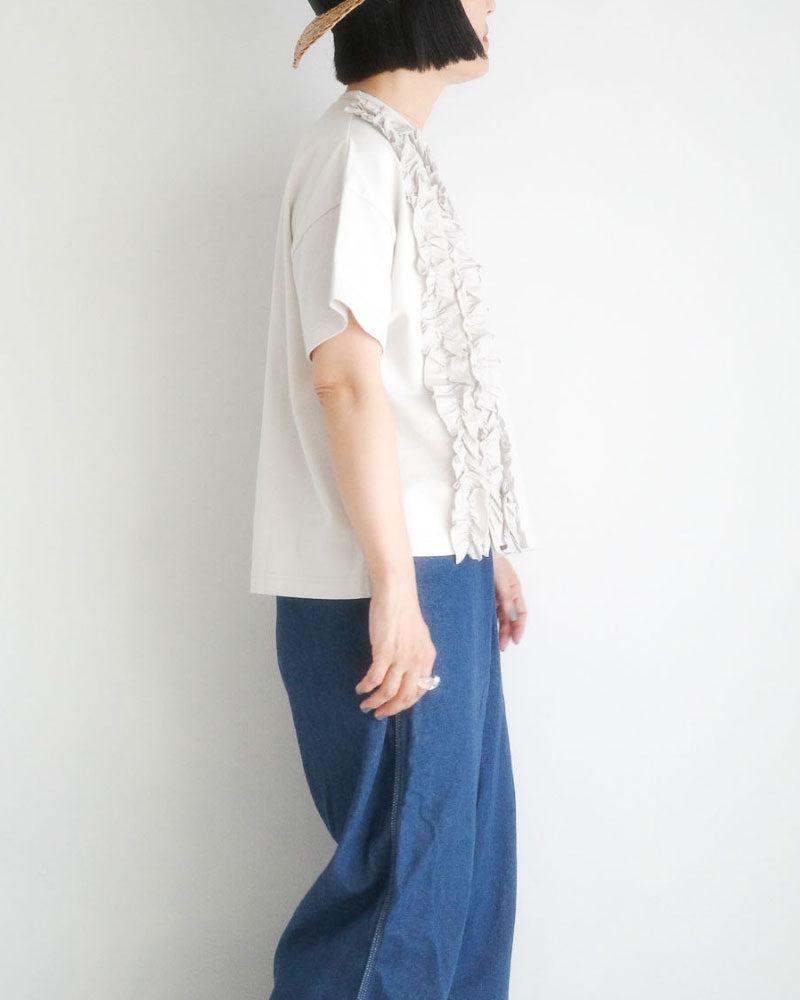 クラシック天竺　フリルTシャツ/universaltissu/ US251CT023