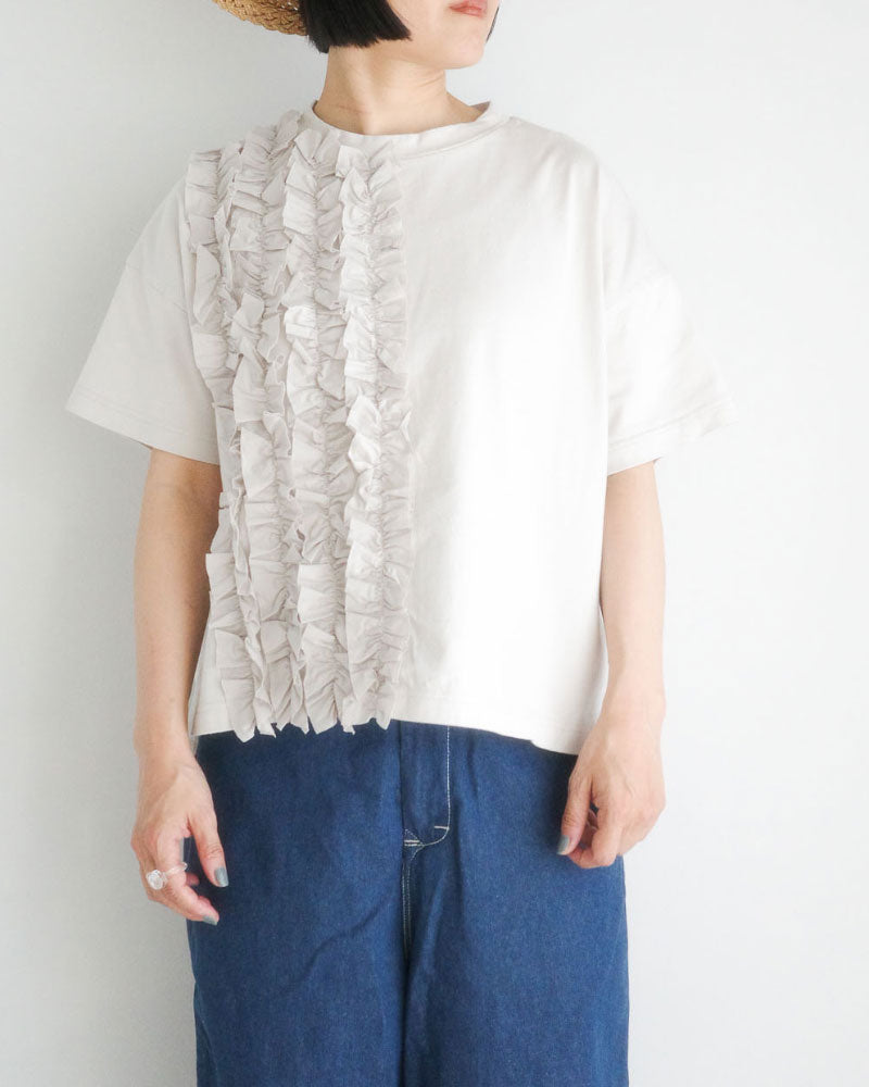 クラシック天竺　フリルTシャツ/universaltissu/ US251CT023