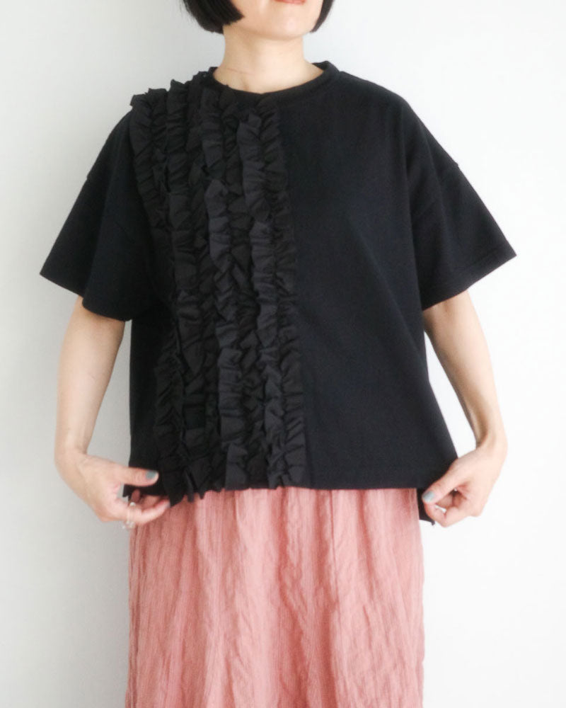 クラシック天竺　フリルTシャツ/universaltissu/ US251CT023