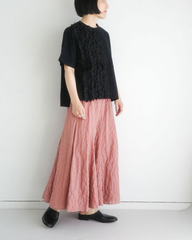 クラシック天竺　フリルTシャツ/universaltissu/ US251CT023