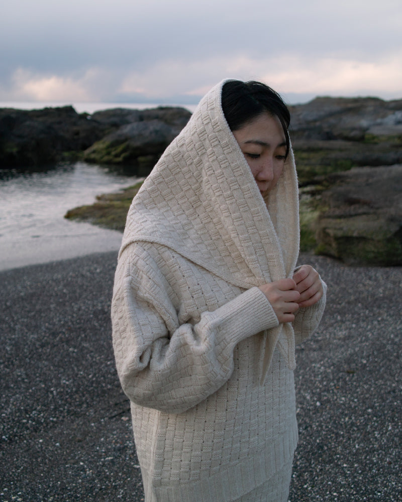 BLOCK PATTERN SCARF/YULA/Y L 25-A 001
