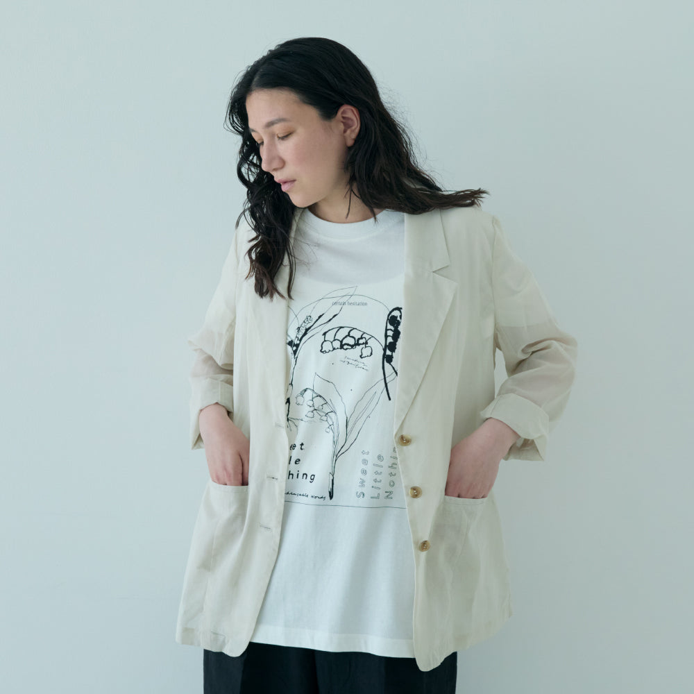 Lily of the valley　半袖Tシャツ　ホワイト/SLN